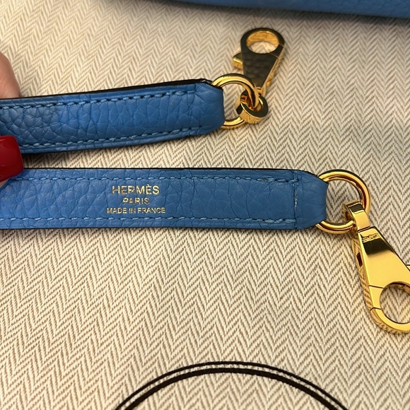 Hermès Kelly 35 Retourne Blue Paradis Clemence GHW - Picture 9 of 14